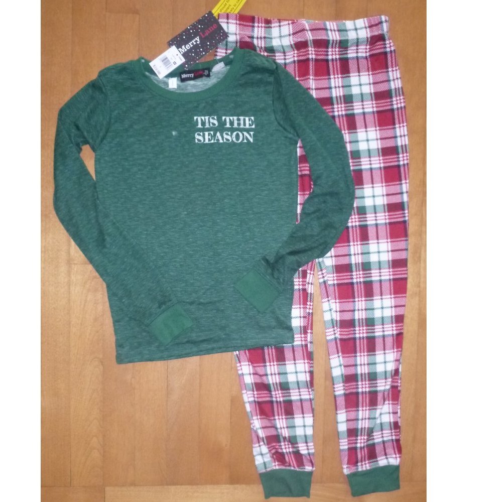 Boys Girls Merry Lane TIS the SEASON Tight FIt Hacci Pajamas-- Baby Toddler Kids
